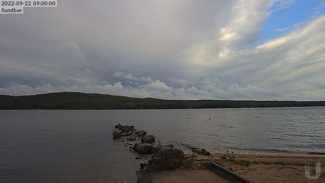 time-lapse frame, 4th Lake Sandbar webcam