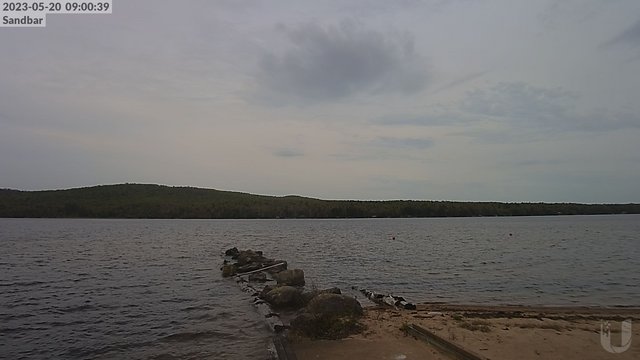 time-lapse frame, 4th Lake Sandbar webcam