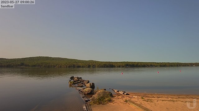 time-lapse frame, 4th Lake Sandbar webcam