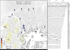 view from Barry Arm seismic energy on 2024-08-31