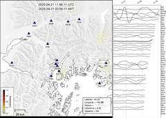 view from Barry Arm seismic energy on 2025-04-21