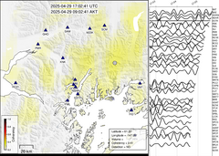 view from Barry Arm seismic energy on 2025-04-28