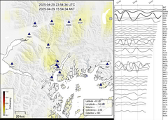 view from Barry Arm seismic energy on 2025-04-29
