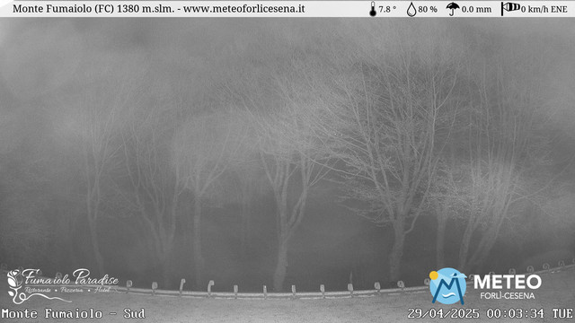 time-lapse frame, Monte Fumaiolo webcam
