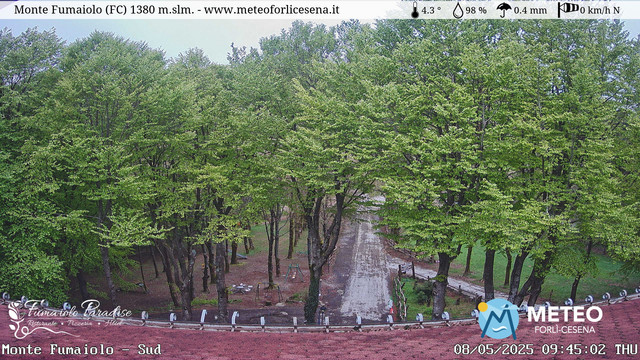 time-lapse frame, Monte Fumaiolo webcam