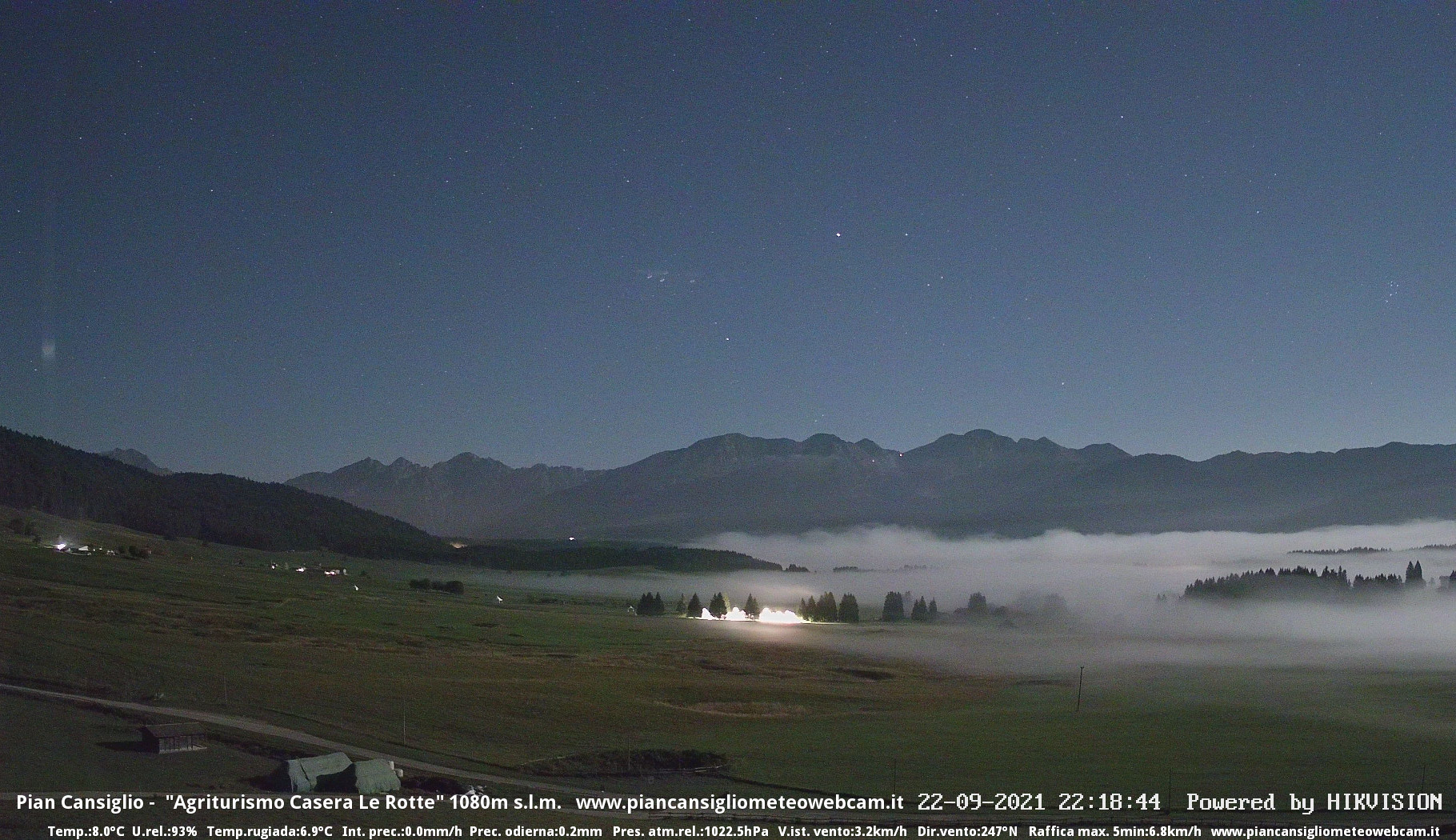 time-lapse frame, Notte luna 23.09.2021 webcam