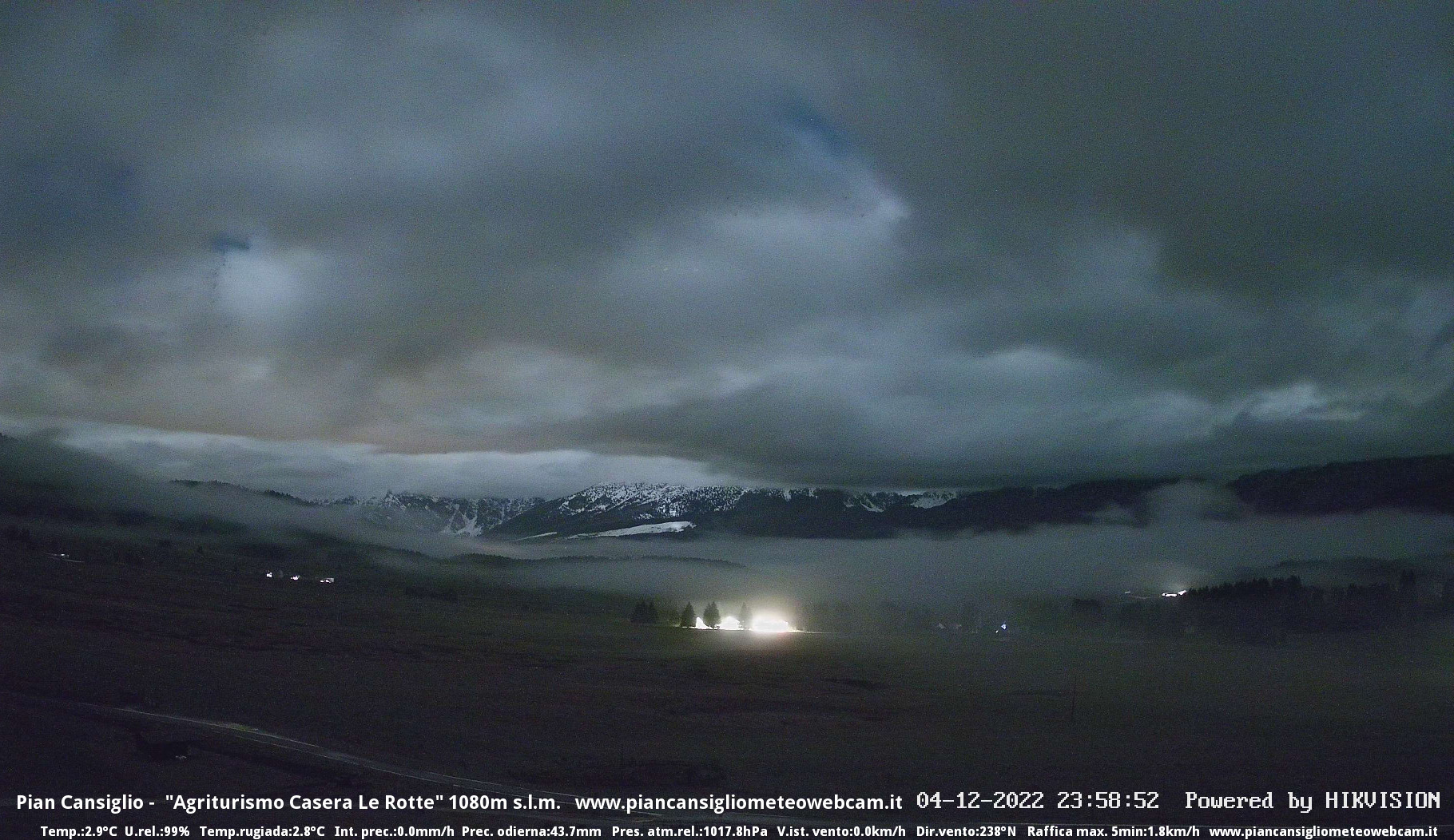 time-lapse frame, Pian Cansiglio - Casera Le Rotte webcam