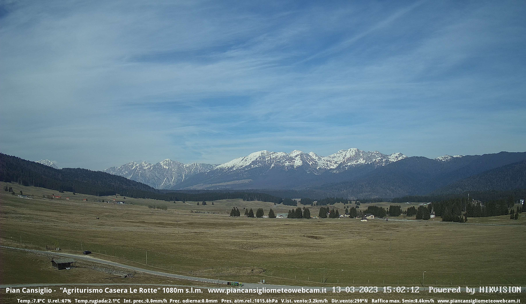 time-lapse frame, Pian Cansiglio - Casera Le Rotte webcam