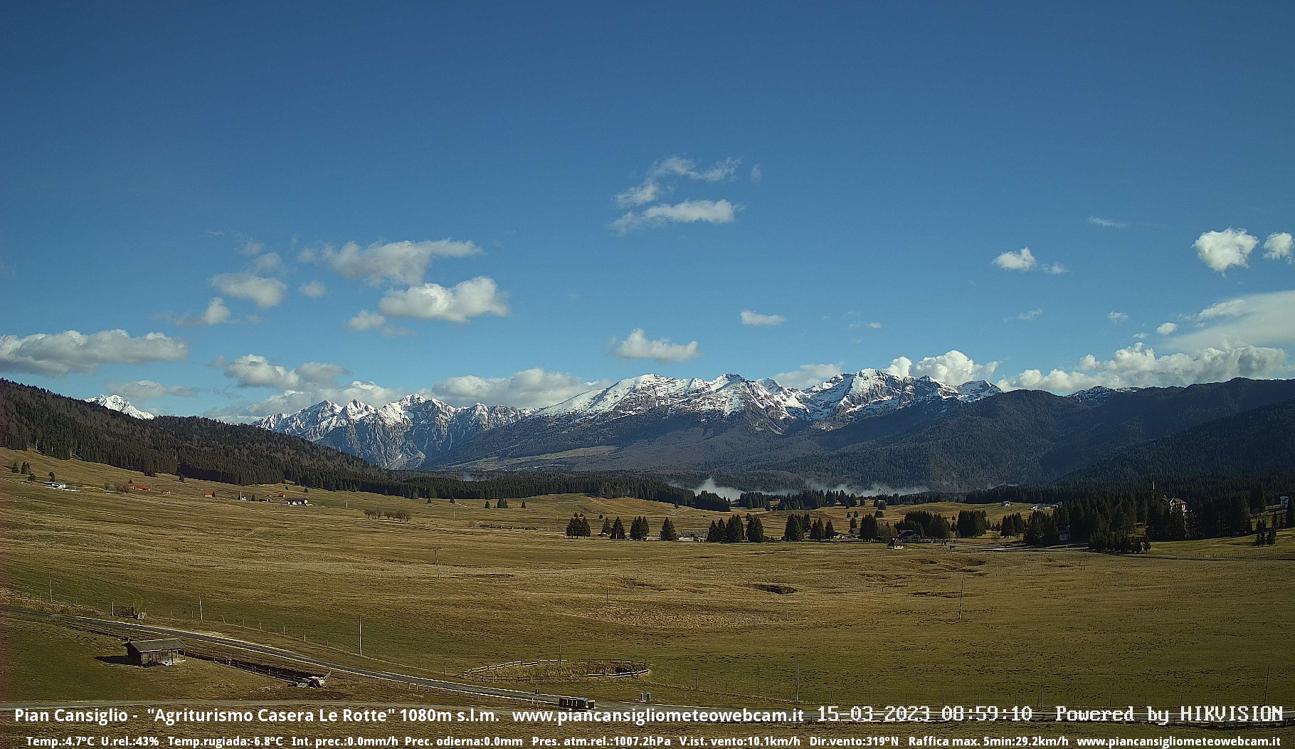 time-lapse frame, Pian Cansiglio - Casera Le Rotte webcam