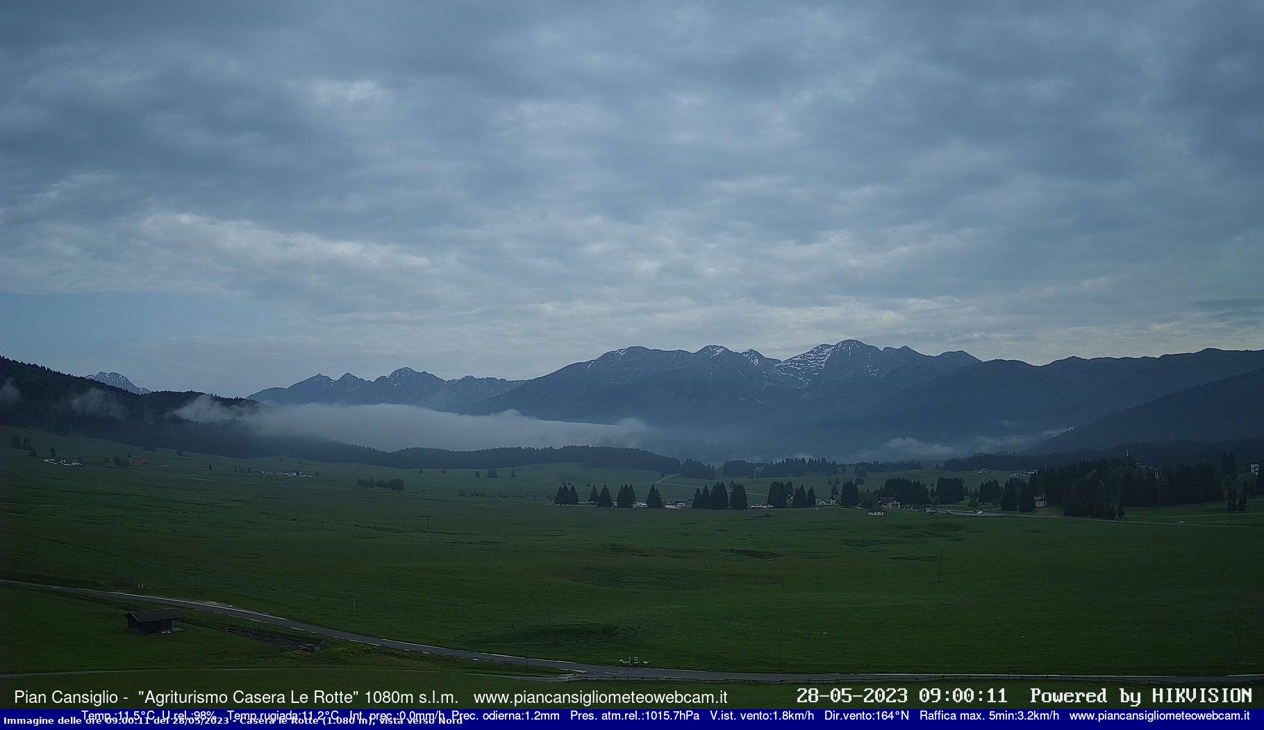 time-lapse frame, Pian Cansiglio - Casera Le Rotte webcam