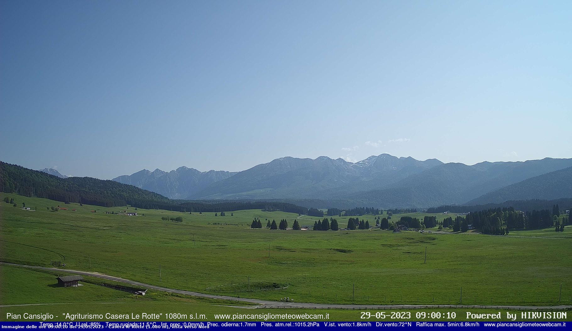 time-lapse frame, Pian Cansiglio - Casera Le Rotte webcam