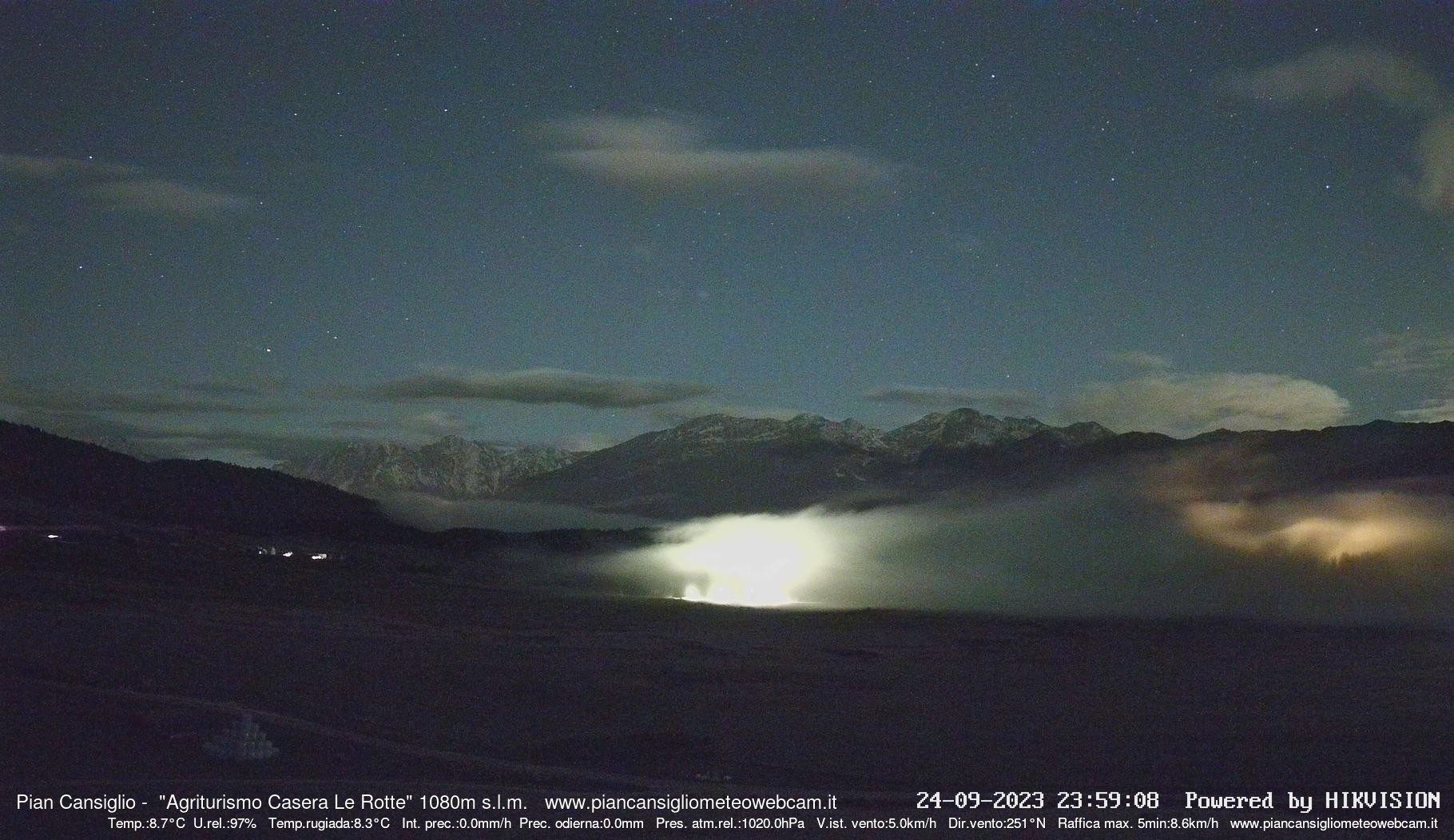 time-lapse frame, Pian Cansiglio - Casera Le Rotte webcam