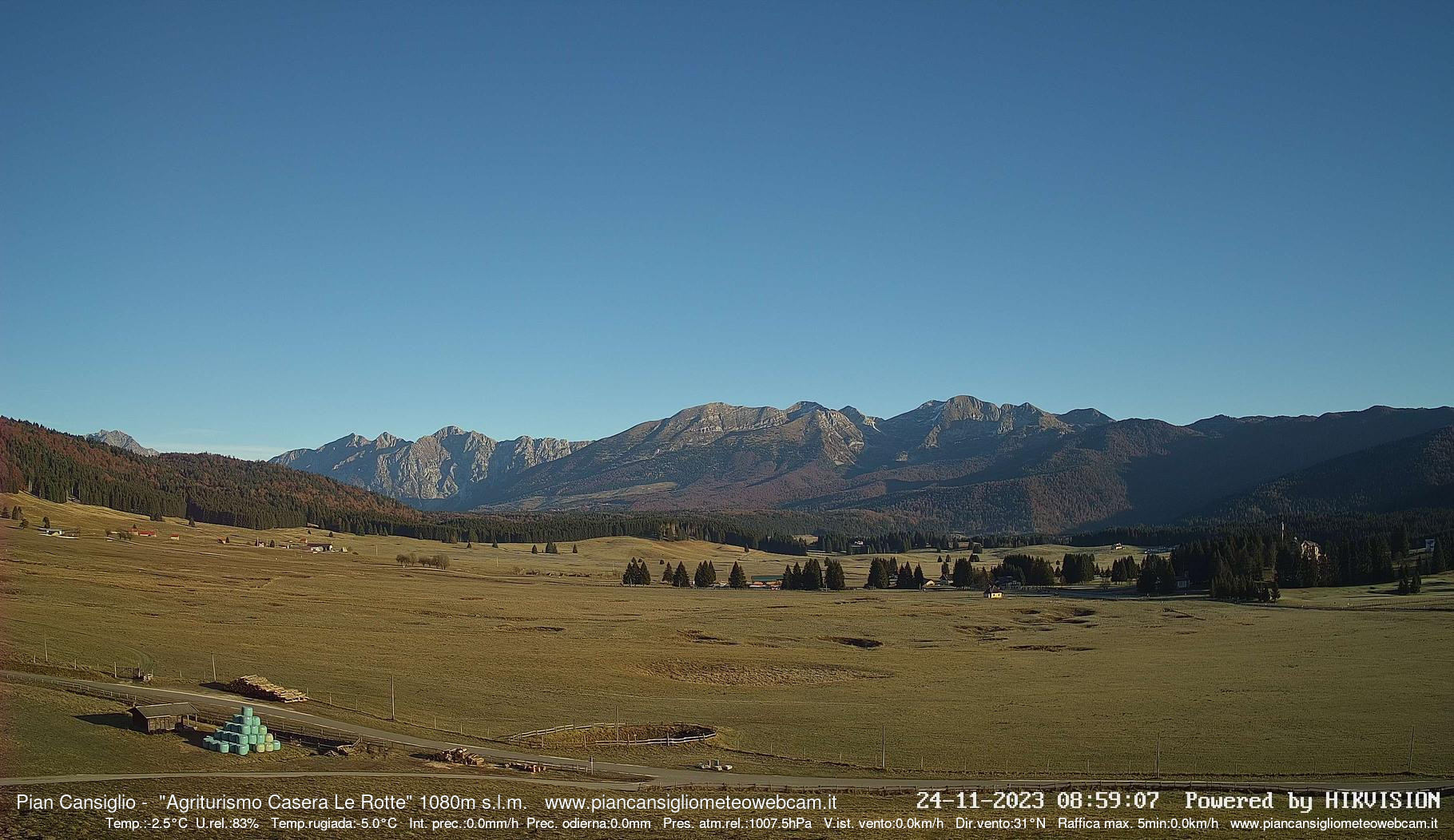 time-lapse frame, Pian Cansiglio - Casera Le Rotte webcam