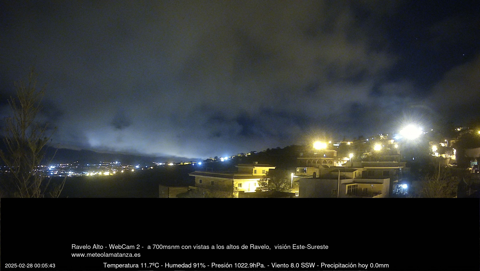 time-lapse frame, Ravelo, visión E-SE, 428msnm webcam