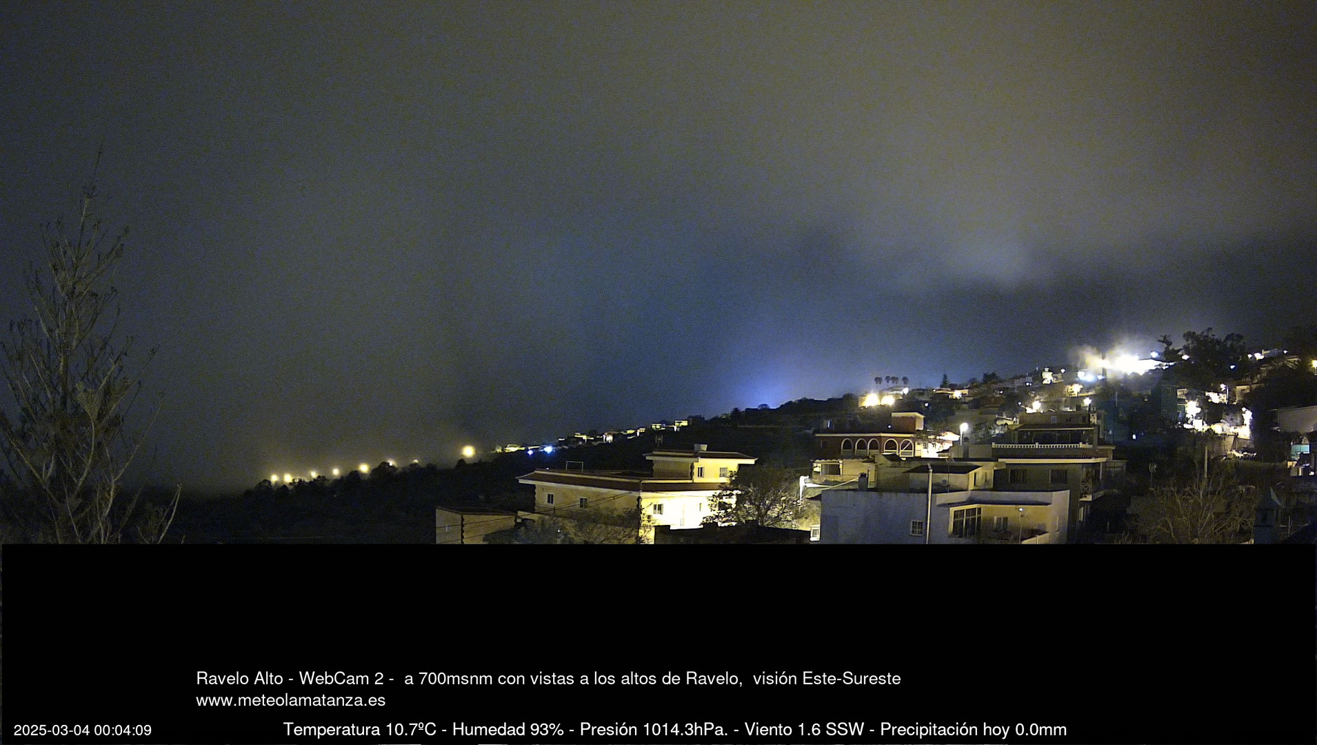 time-lapse frame, Ravelo, visión E-SE, 428msnm webcam