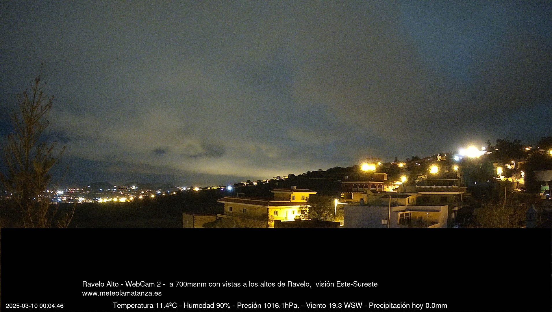 time-lapse frame, Ravelo, visión E-SE, 428msnm webcam