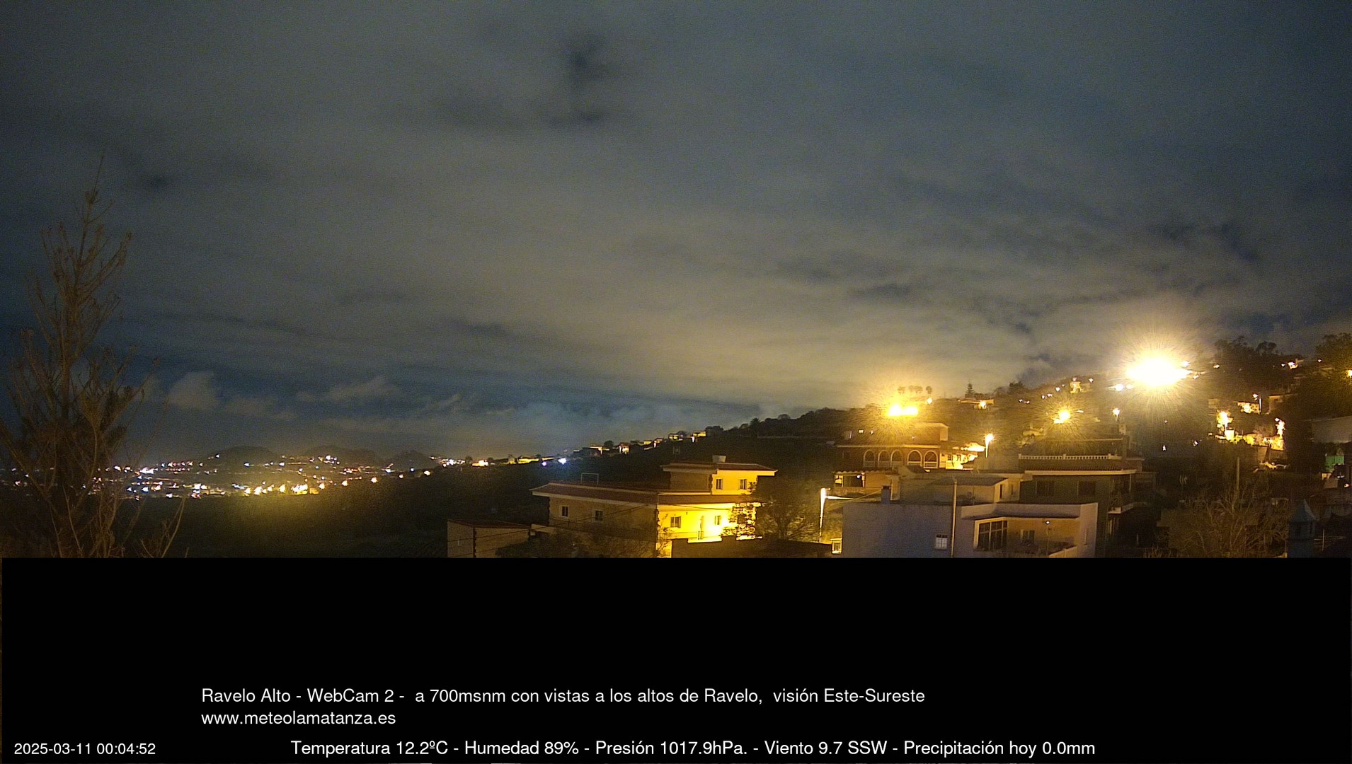 time-lapse frame, Ravelo, visión E-SE, 428msnm webcam