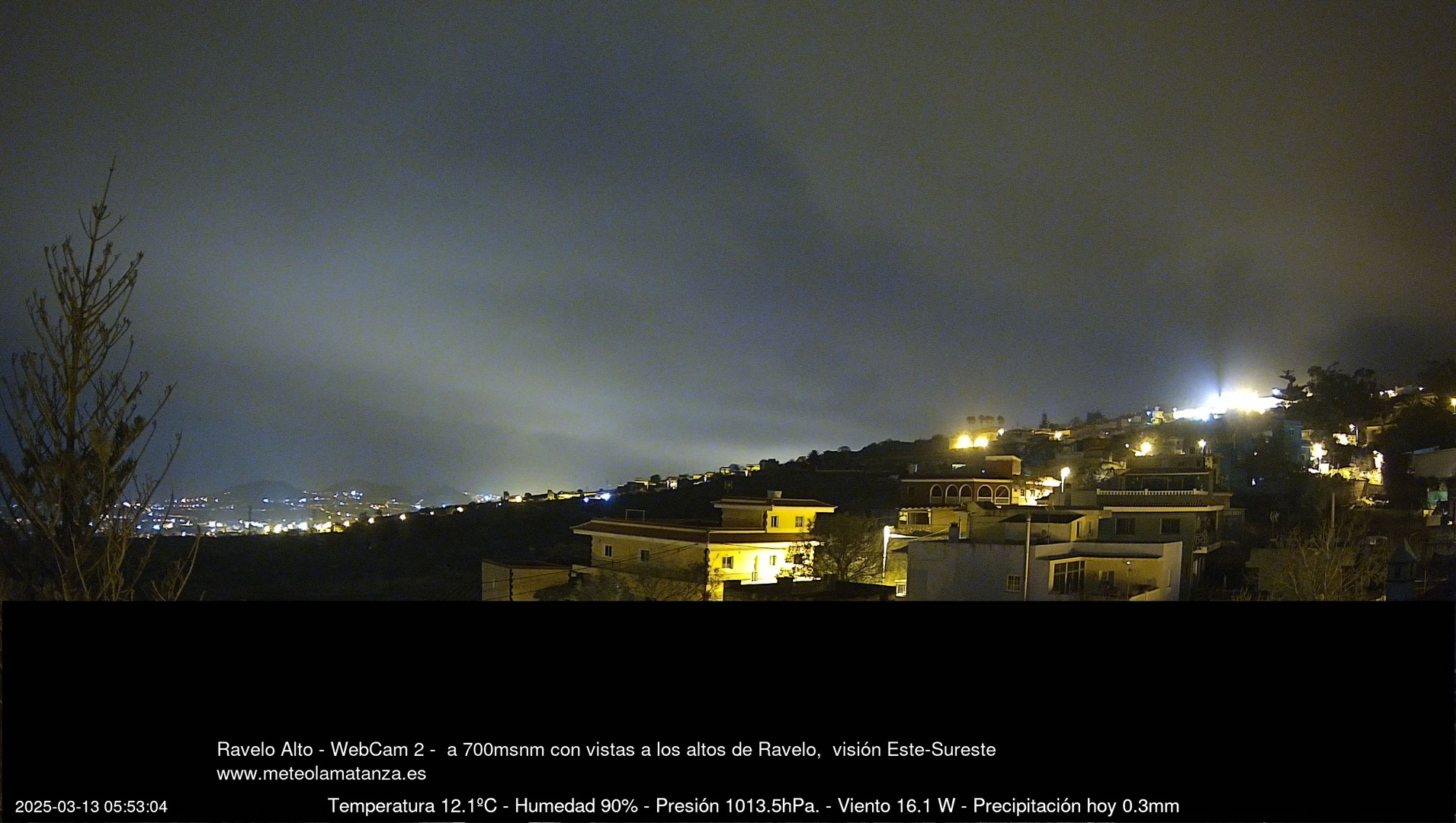 time-lapse frame, Ravelo, visión E-SE, 428msnm webcam