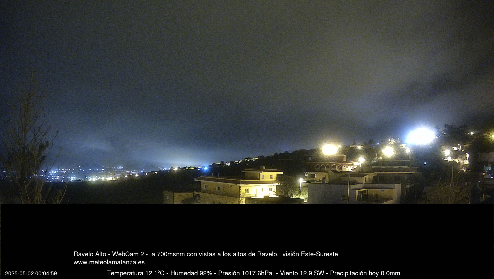 time-lapse frame, Ravelo, visión E-SE, 428msnm webcam