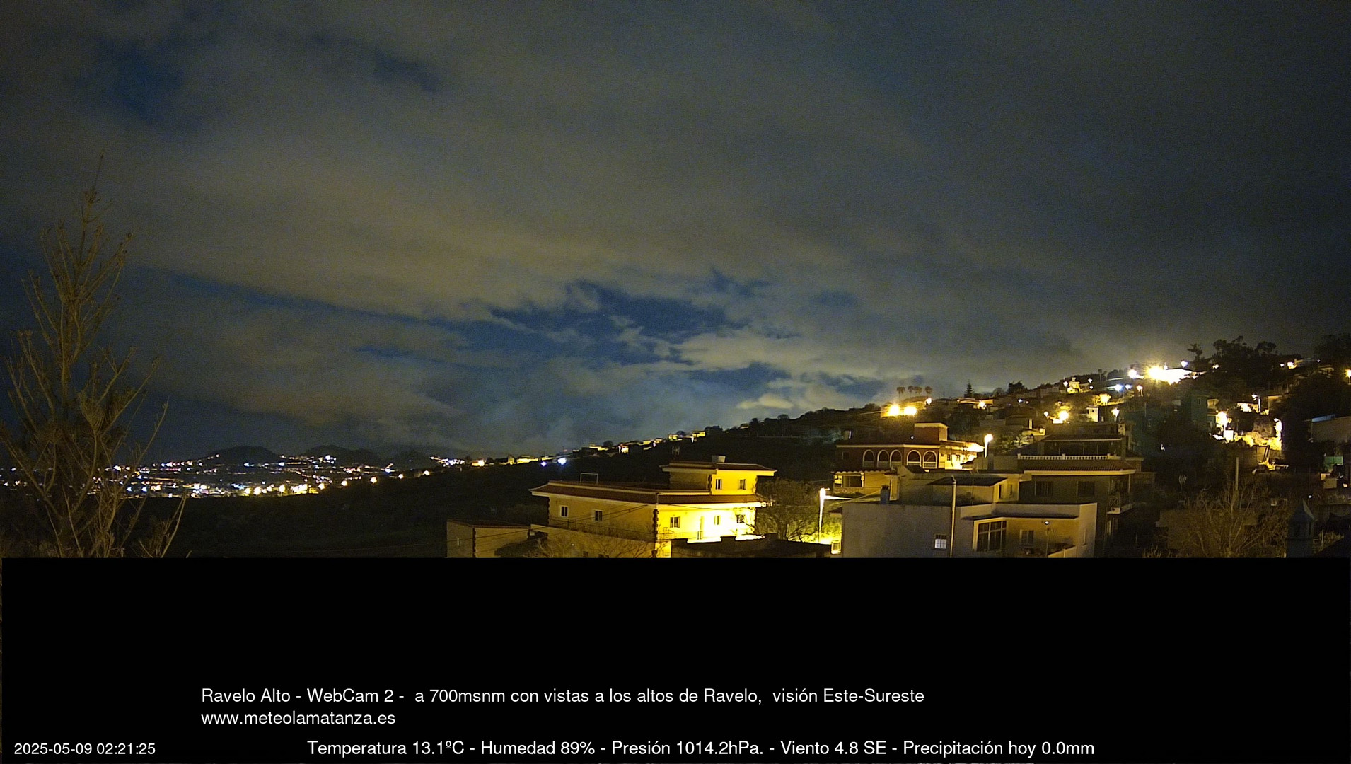 time-lapse frame, Ravelo, visión E-SE, 428msnm webcam