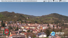 view from Rocca San Casciano on 2025-04-11