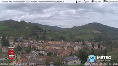 view from Rocca San Casciano on 2025-04-16