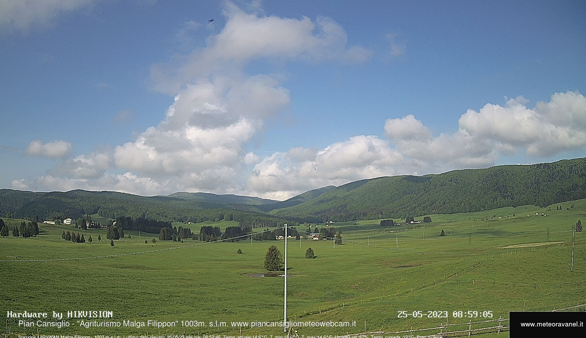 time-lapse frame, Pian Cansiglio - Agriturismo Malga Filippon webcam