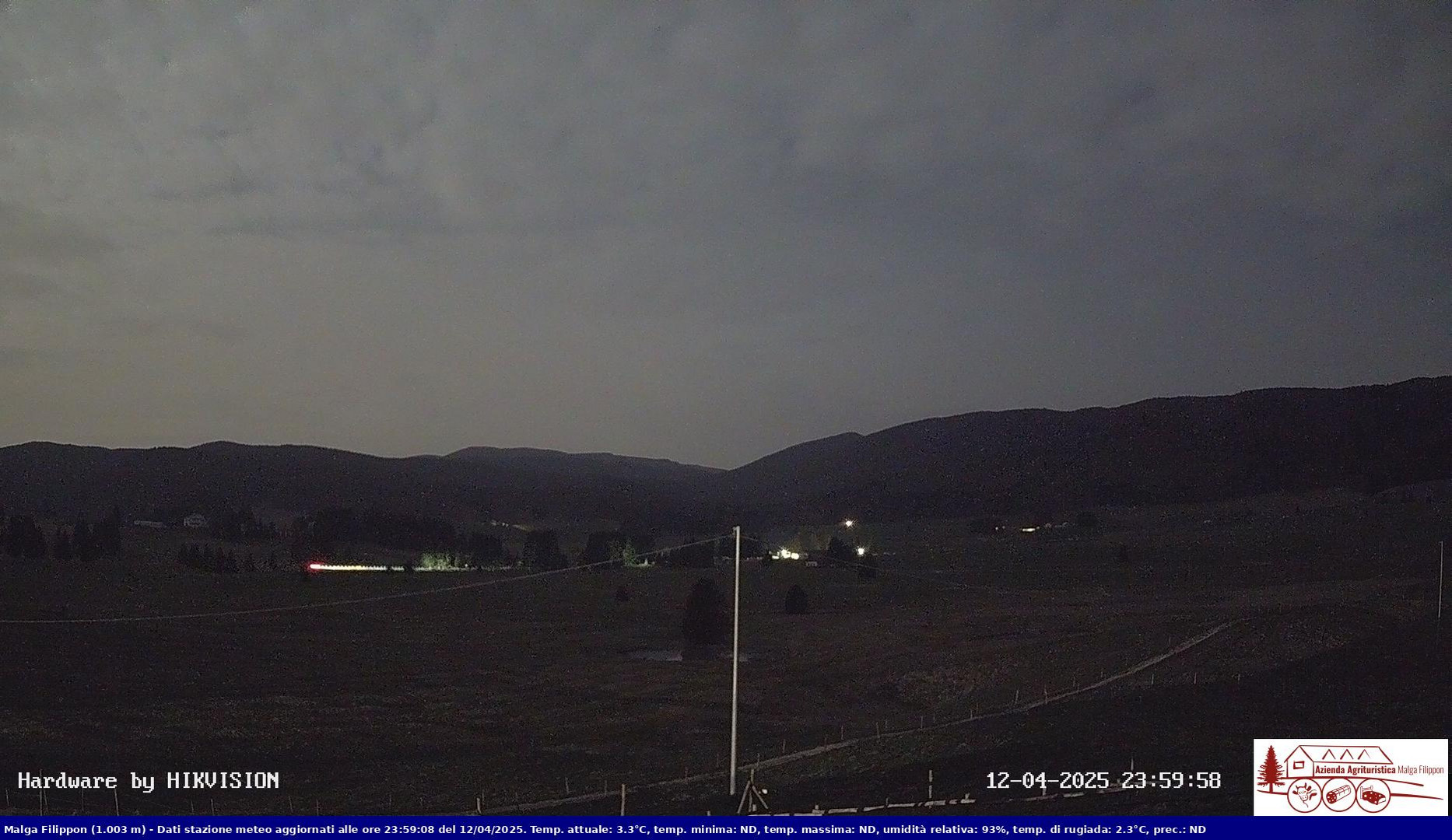 time-lapse frame, Pian Cansiglio - Agriturismo Malga Filippon webcam
