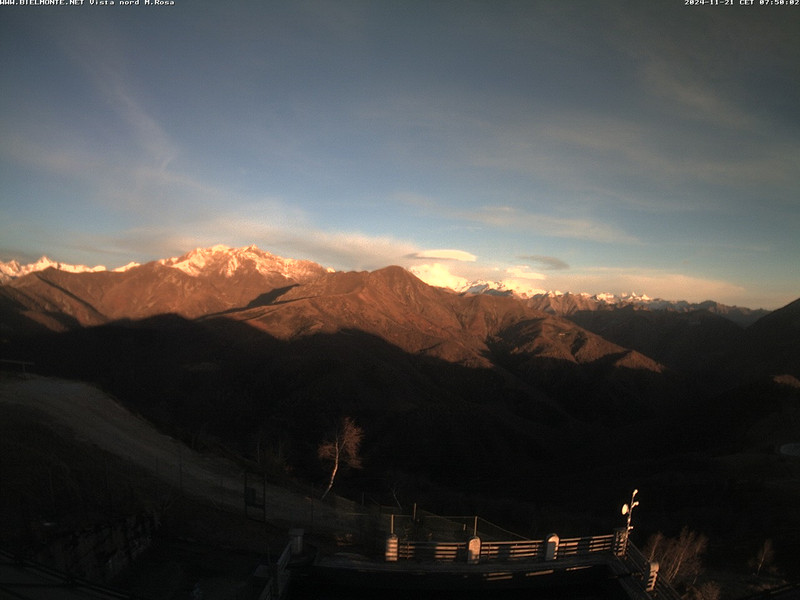 time-lapse frame, Bielmonte M. Marca vista M. Rosa e Valsessera webcam