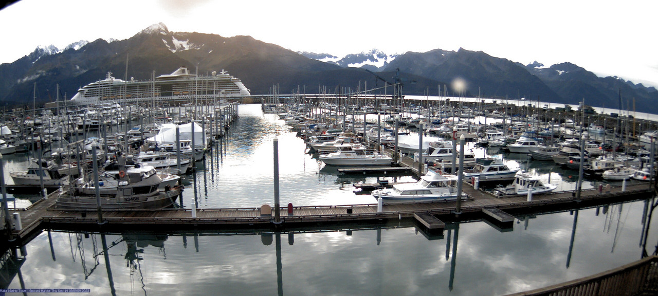 time-lapse frame, Seward Harbor webcam