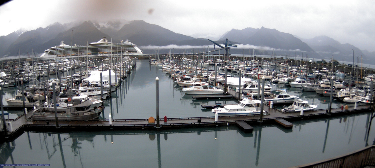 time-lapse frame, Seward Harbor webcam