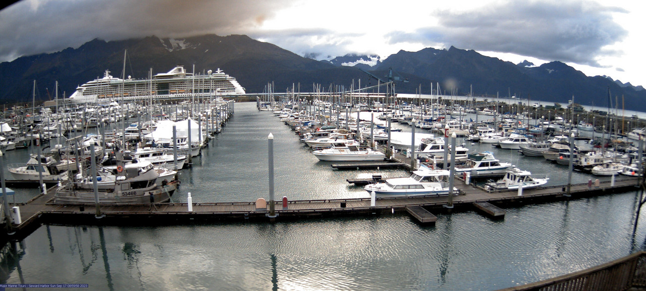 time-lapse frame, Seward Harbor webcam