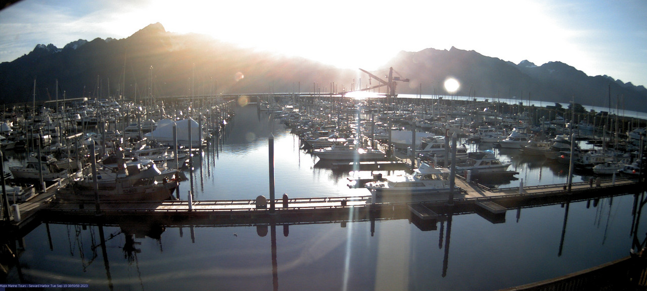 time-lapse frame, Seward Harbor webcam