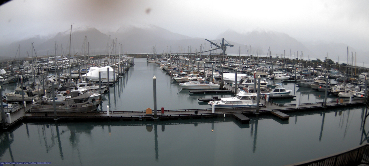 time-lapse frame, Seward Harbor webcam