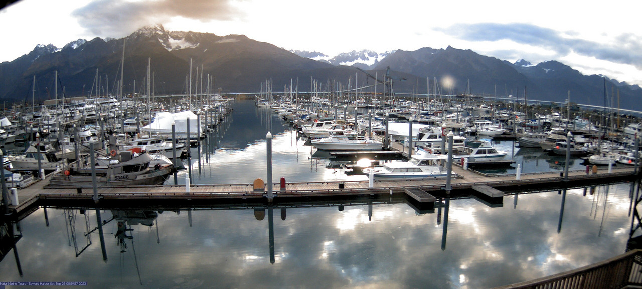 time-lapse frame, Seward Harbor webcam