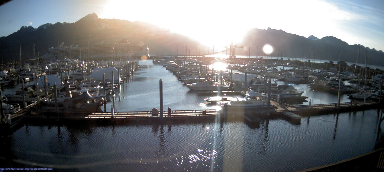 time-lapse frame, Seward Harbor webcam