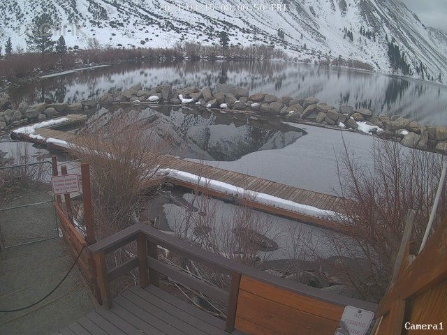 time-lapse frame, Convict Lake Marina webcam