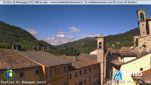 time-lapse frame, Portico di Romagna webcam