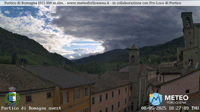 time-lapse frame, Portico di Romagna webcam