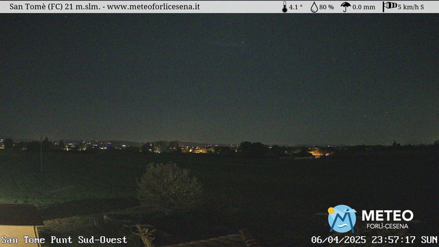 time-lapse frame, San Tomè webcam