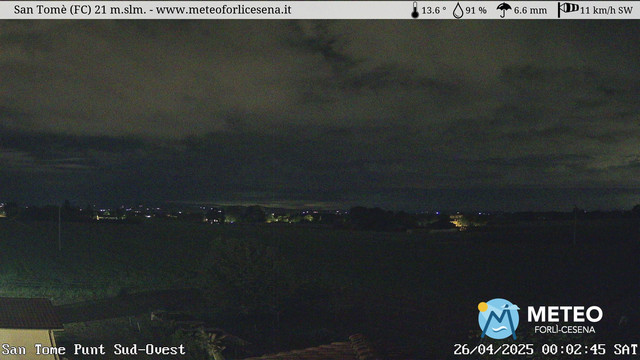 time-lapse frame, San Tomè webcam