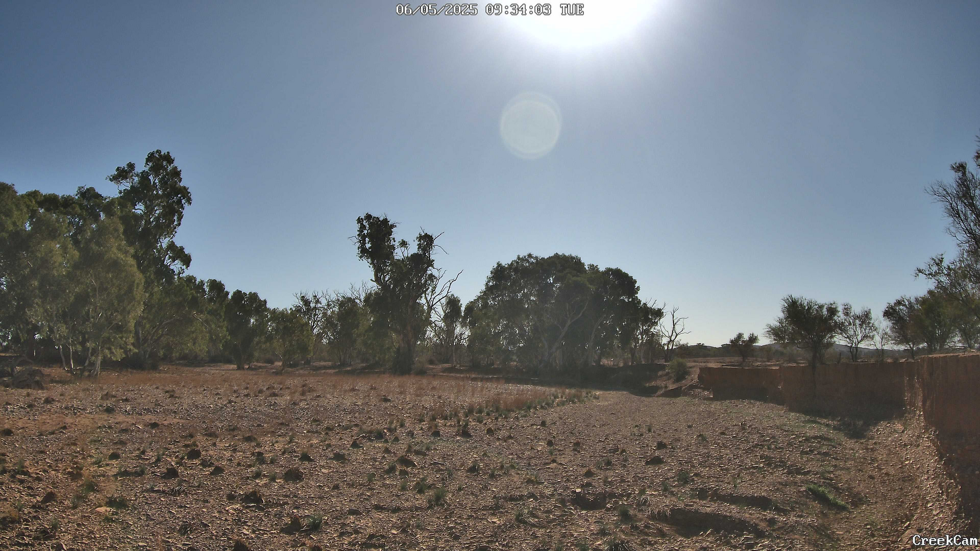 time-lapse frame, CreekCam webcam