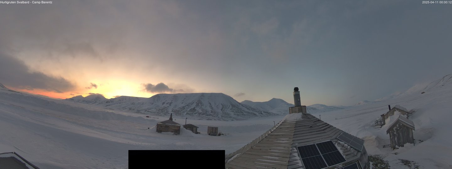 time-lapse frame, Hurtigruten Svalbard - Camp Barentz webcam
