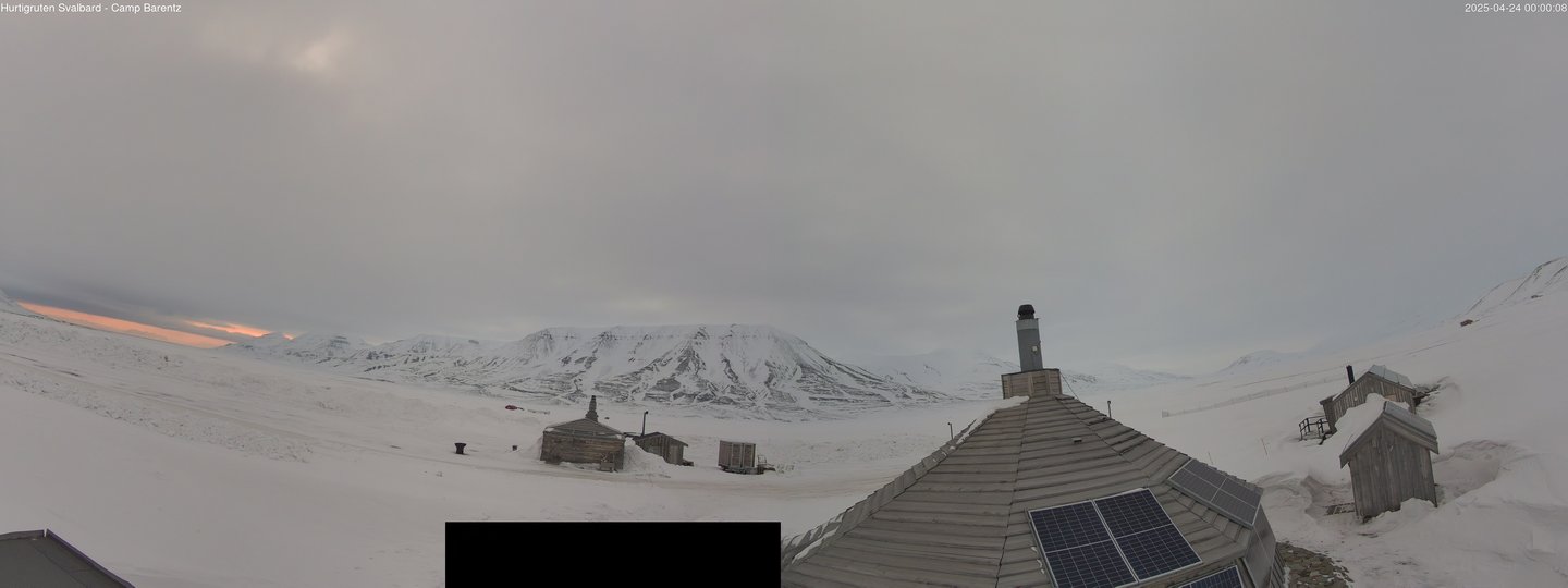 time-lapse frame, Hurtigruten Svalbard - Camp Barentz webcam
