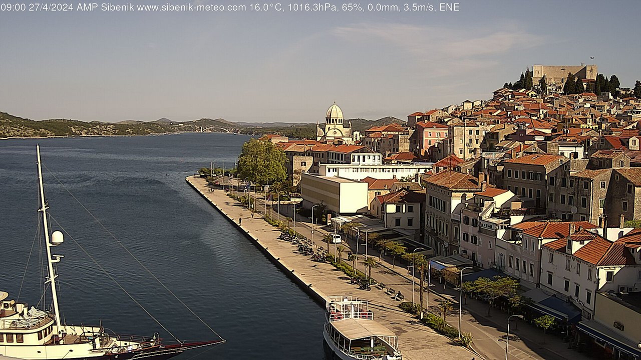 time-lapse frame, Šibenik hotel webcam