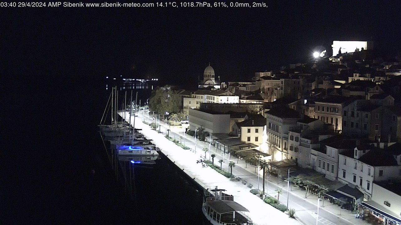 time-lapse frame, Šibenik hotel webcam