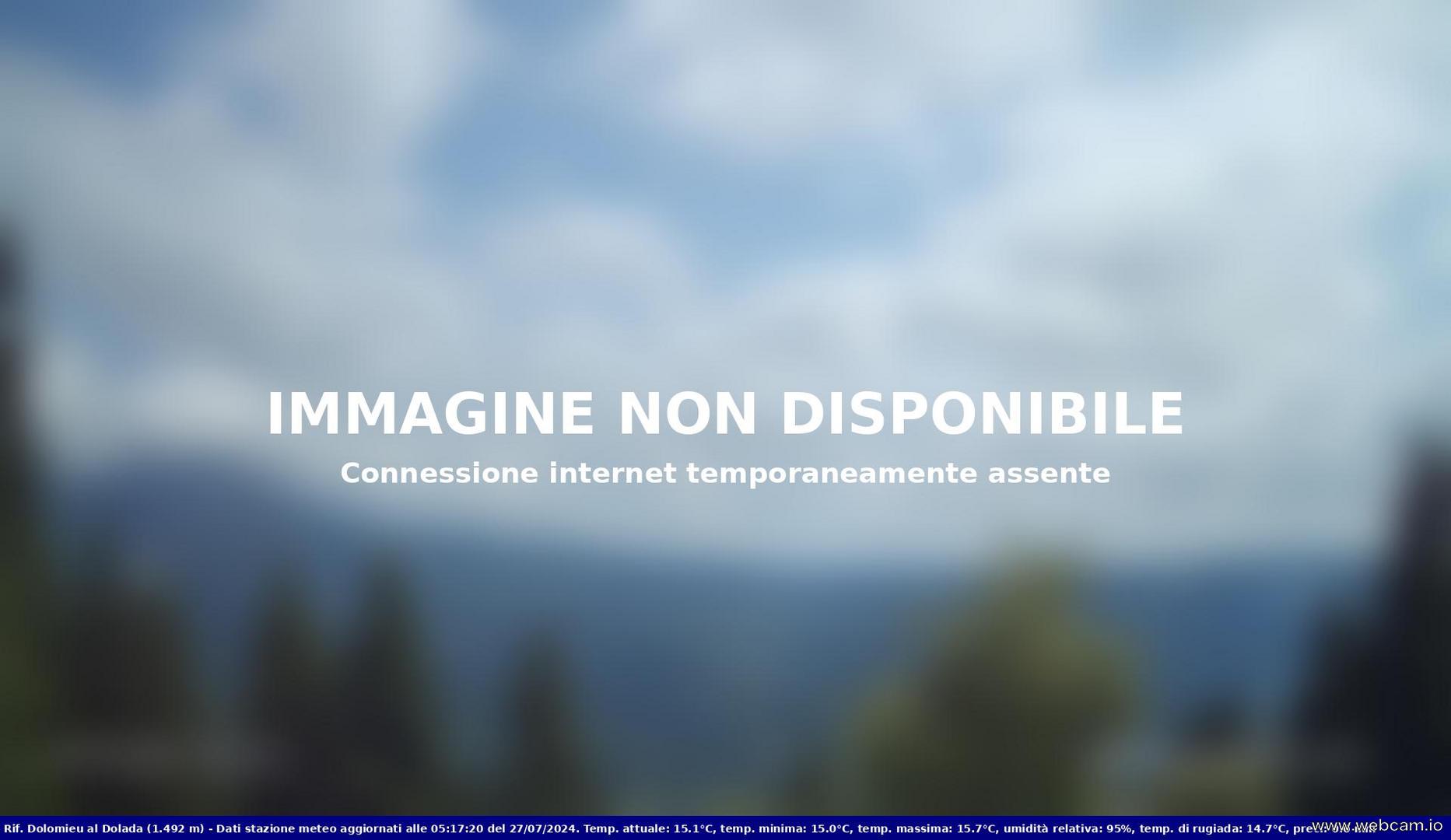 time-lapse frame, Rifugio Dolomieu al Dolada 1492m webcam