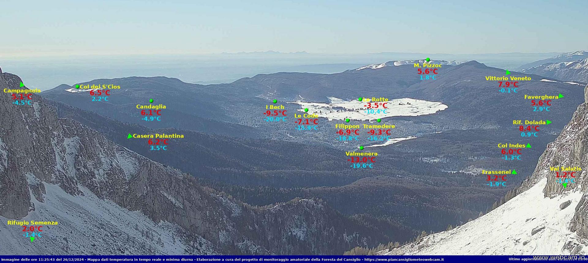 time-lapse frame, Timelapse sinottico da webcam Rif. Semenza webcam